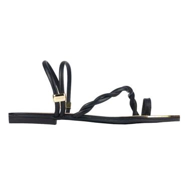 Imagem de Sandália Rasteira Luz da Lua Tira Trançada