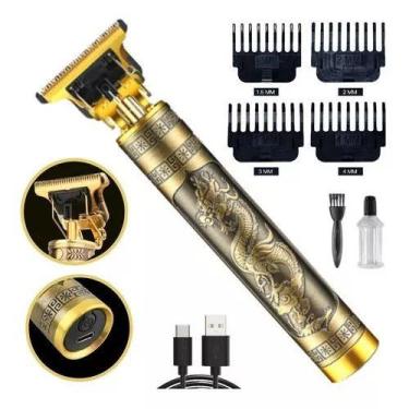 Imagem de Maquina Dragon Buda: Estilo Profissional para Cabelo e Barba - GOLDENM