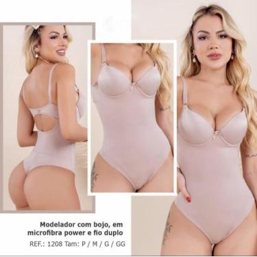 Imagem de Body Modelador Fio dental duplo com bojo microfibra power - Feminart, 
