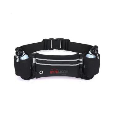 Imagem de Cinto de Hidratação Neoprene com 2 Garrafas Rythmoon Fit, Preto