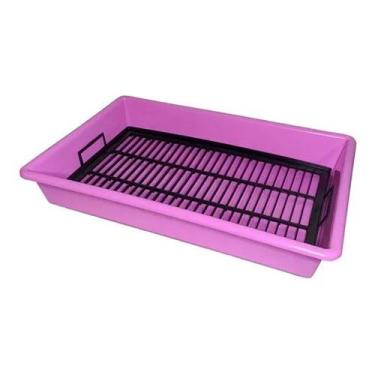 Imagem de Banheiro Bandeja Sanitária Mini Coelho Porquinho Da India Rosa - ORNAM