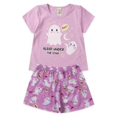 Imagem de Pijama Infantil Feminino Verão Boo - Hey Kids - Lilás - HeyKids, 14, L