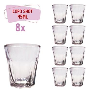 Imagem de Conjunto 8 Copos Shot Vidro Tequila Cachaça Dose 45ml Bar - TODO DIA, 