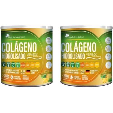 Imagem de Kit 2x Colageno Hidrolisado Verisol Frutas Abacaxi Com Hortelã 250g - 