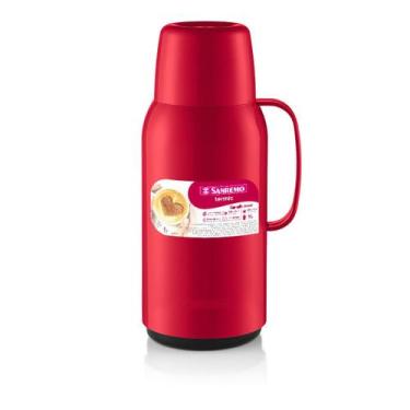 Imagem de Garrafa Térmica Plástica Amar Vermelha 1L Termic Sanremo, 1L, Rosa