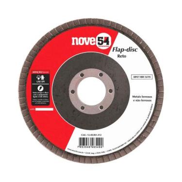Imagem de Disco Flap De Desbaste Reto 4.1/2'' 115mm G80 Com fibra - Nove54 - Von