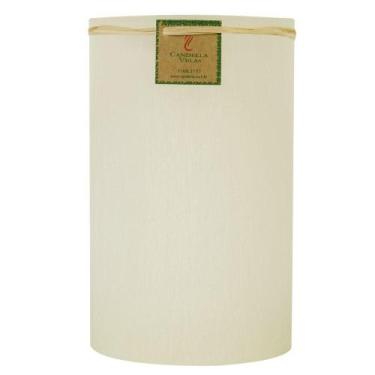 Imagem de Vela Luminária Cilíndrica 12x20 Cm Marfim - Candella, Branco