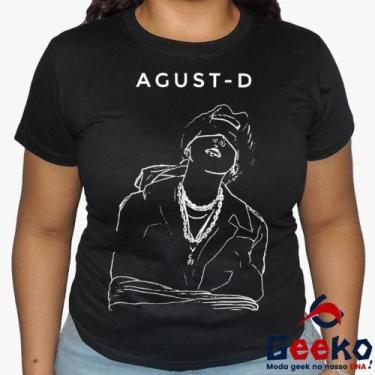 Imagem de Baby Look Agust D 100% Algodão - BTS - Suga - K-pop - Army - Blusa Fem