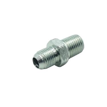 Imagem de CDQBWKJGFJ 2 peças de adaptador de tubo 5/40.6 cm macho 37° Flare JIC (1/5.1 cm-20) x 1/10.2 cm macho NPT encaixe hidráulico de aço banhado