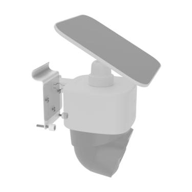 Imagem de Koroao Suporte de montagem de clipes de revestimento de vinil compatível com câmera externa de segurança solar Eufy SoloCam S340/SoloCam E30 (1 pacote, branco)