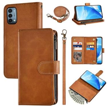 Imagem de Furiet Capa carteira para OnePlus Nord N200 5G com alça de pulso e alça de ombro de couro flip elegante 6+ porta-cartões com suporte para telefone para One Plus N 200 G5 1 Plus 200N 1plus One+ 1+