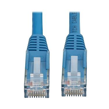 Imagem de Tripp Lite Cabo Ethernet Gigabit Gigabit Cat6 RJ45, 7 metros, jaqueta LSZH resistente a chamas, azul, sem encaixe, Power Over Ethernet, macho para macho, cabo LAN de remendo, (N201L-07M-BL)