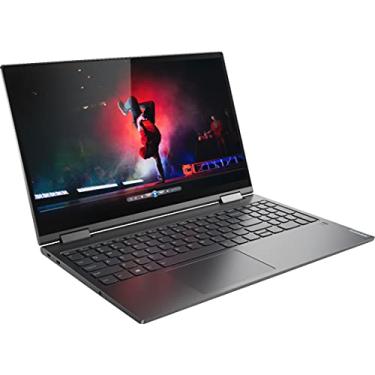 Imagem de Laptop Lenovo Yoga C740 2 em 1 com tela sensível ao toque de 15,6 polegadas, Intel Quad-Core i5-10210U, 8 GB DDR4, SSD de 512 GB + Optano de 32 GB, teclado retroiluminado, leitor de impressão digital,