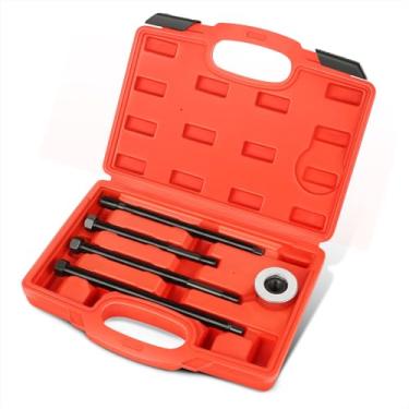 Imagem de DNA MOTORING Kit de instalação de balanceador harmônico de longo alcance, conjunto de extrator de polia de 5 peças com 4 adaptadores e rolamento de porca, TOOLS-00605