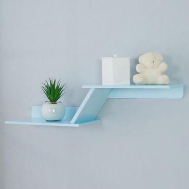 Imagem de Prateleira Zig Zag - MDF - Várias Cores - era uma vez baby store, Azul