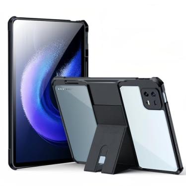 Imagem de Capa transparente para Xiaomi Pad 6 WiFi versão 11 polegadas com suporte, capa traseira transparente, fina, segura para Xiaomi Pad 6 11 polegadas