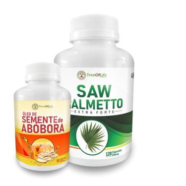 Imagem de Óleo Semente de Abóbora 1000mg 60 Cápsulas + Saw 500mg 120 Cápsulas - 