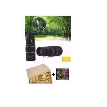 Imagem de Kit 9 Apitos Observação Ave + Cd + Luneta Profissional Aves - Mundo do