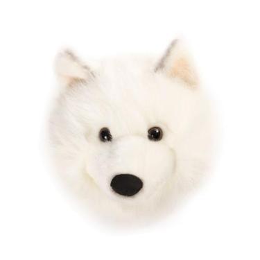 Imagem de Cabeça de Pelúcia de Parede   Lobo Branco Lucy  Wild & Soft