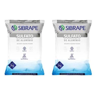 Imagem de Kit 2x Sulfato De Alumínio Sibrape Decantador Impurezas 2kg, Sulfato d