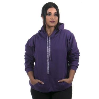 Imagem de Moletom Canguru com Capuz Blusa Feminino cor Violeta - Ipê Mulato, Vio