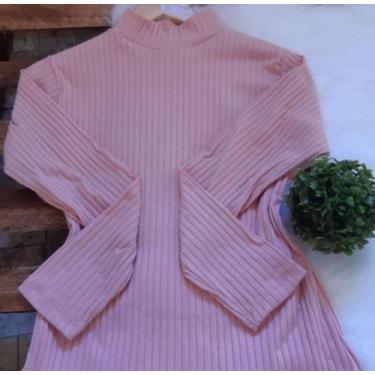 Imagem de Cropped manga longa gola alta tecido canelado - La Lunna, P 36, Rose