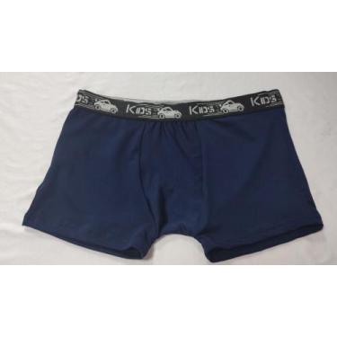 Imagem de Cueca Boxer azul lisa infantil - Kids