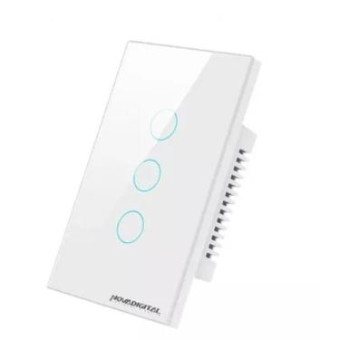 Imagem de Interruptor Touch Zigbee Novadigital 3 Botões Alexa Tuya