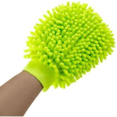 Imagem de Luva Cerdas Microfibra Para Limpeza Doméstica Lavar Carro VN - JW SHOP