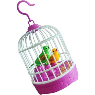 Imagem de Passarinho na Gaiola de Brinquedo Infantil com Luz e Som - OMFkids, Ro