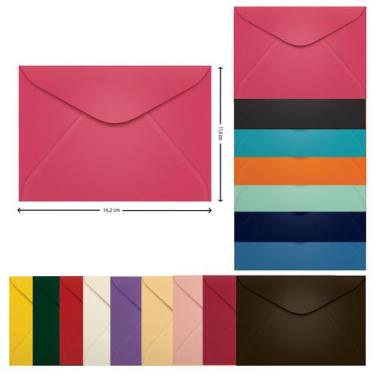 Imagem de Envelope Carta Colorido 11,4 x 16,2 cm Scrity 100 Unidades  Rosa - Can