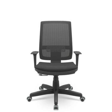 Imagem de Cadeira Brizza Presidente Poliéster Giratória Relax com Braços Reguláv