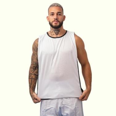 Imagem de Kit C/5 Coletes de Futebol Treino Jogo Simples 1 Fit, Branco