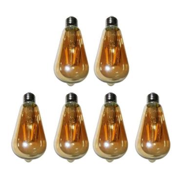Imagem de Lampada Led Multi Filamento 30w Vintage Kit 6 Uni Decoraçao Retro Iluminaçao Casa Iluminaçao