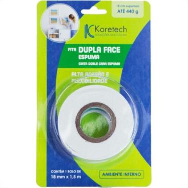Imagem de Fita Dupla Face Koretech Espuma 18 X 1,5M Pa.42.01.4.0004