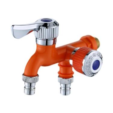 Imagem de Wswqop para máquina de lavar roupa, de abertura rápida, pia de cozinha universal, de água para jardim, casa, lavanderia, Laranja