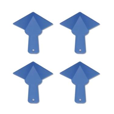 Imagem de Joyangy Espátula de canto para drywall, pacote com 4 ferramentas de acabamento de canto interno de 90 graus, raspador de lama de plástico de 17 x 10,7 cm para fita de drywall, lama, raspagem de