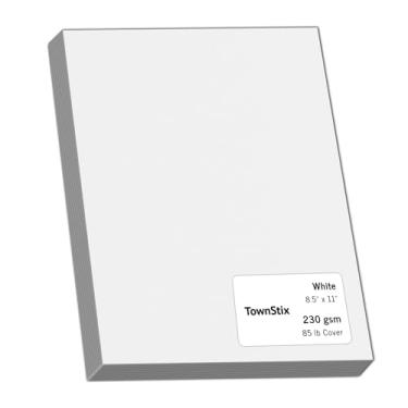 Imagem de 96 peças, 38,6 kg (230 gsm) - cartolina branca, papel de papelão grosso pesado - impressão a laser e jato de tinta, 21,6 x 28 cm