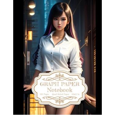 Imagem de Graph Paper Notebook: Grid Paper Notebook, Very Complex Hyper-Maximalist Overdetailed Cinematic Tribute, Most Realistic Character, Most Detailed ... Comic Style, 8.5x11 Inches, 120 Pages