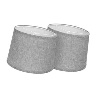 Imagem de Bothyi 2x Rodada Tambor Lâmpada de Linho Sombra Lâmpada de Assoalho Lampshade Lanterna Decorativa Linho Chandelier Lâmpada Abajur para Casa Apartamento Bar