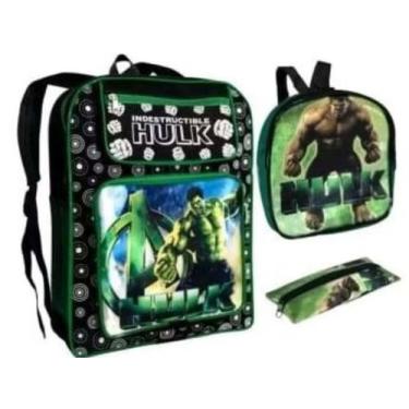 Imagem de Mochila Grande E Espaçosa Para Meninos Com Lancheira E Estojo Escolar 