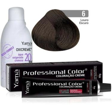 Imagem de Coloração Professional Color 6.0 Louro Escuro + Ox 20vol. - Yamá