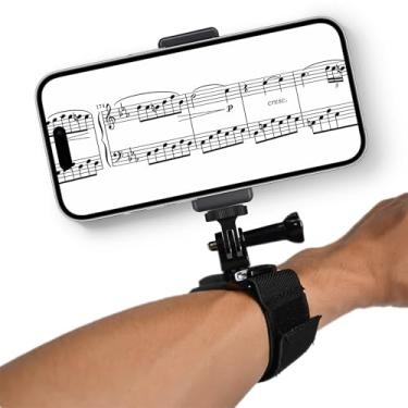 Imagem de O suporte de música é compatível com telefones celulares, projetado especificamente para bandas marciais e é particularmente adequado para flautas e picolos