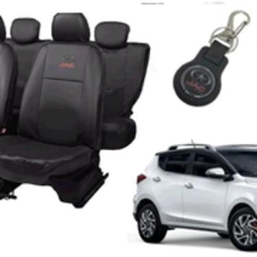 Imagem de Conjunto de capa couro Jac T40 + chaveiro + volante + para-brisa - aer