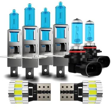 Imagem de ZPXGIZT Lâmpadas adequadas para Honda CR-V 2005-2006, lâmpada de farol de halogêneo de alto desempenho e combinação de luzes de matrícula, H1 H1 9006 Faróis de neblina de farol alto e baixo, luz