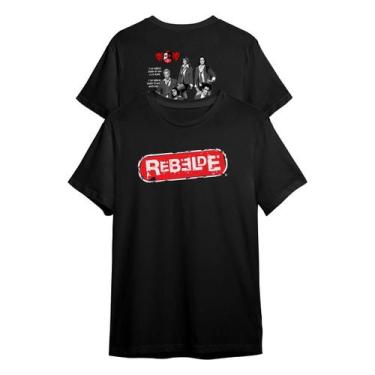 Imagem de Camiseta Basica Rbd Y Soy Rebelde Frente E Costas Unissex - Abstract G