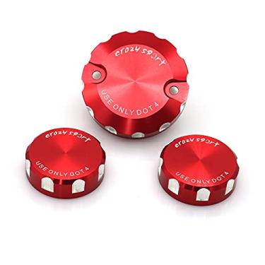 Imagem de crazy sport Para DUCATI 959 Panigale 959Panigale 2016-2018 Tampa do reservatório de freio dianteiro e tampa do reservatório de freio traseiro copo de óleo acessórios de motocicleta com logotipo