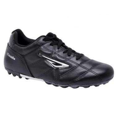 Imagem de Chuteira Society Couro Classic Traction Diavolo Costurada Cor:Preto;Tamanho:45