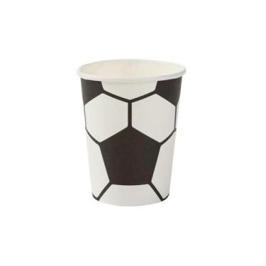 Imagem de Copo Papel Tema 270ml Bola de Futebol - 10 unid - Silverfestas