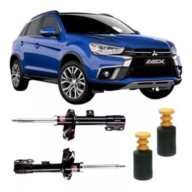 Imagem de PAR DE AMORTECEDOR DIANTEIRO E KITS BATENTE E COIFA ASX 2011 2012 2013 2014 2015 2016 2017 A 2020